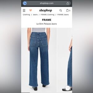 Frame Le Slim Palazzo 24 Femma High Rise Wide Leg Jean EUC